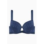 wonna lingerie güngören2510/ Çapraz Lastik Detaylı Dantelli Dekolte Sütyen - 2510 - Mavi