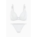 wonna lingerie güngören2565- Zincir Detaylı Tül Sütyen Külot Takım - Kapsız - Fashion - 2565 - Ekru