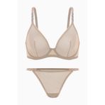 wonna lingerie güngören2565. Zincir Detaylı Tül Sütyen Külot Takım - Kapsız - Fashion - 2565 - Kahve