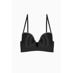 wonna lingerie güngören2574 Lirio Taş Detaylı Dekolte Büstiyer Sütyen - Dolgulu - 2574 - Siyah