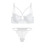 wonna lingerie güngören2577/ Tak-Çıkar Aksesuarlı Dantel Dekolte Sütyen Külot Takım - 2577 - Ekru