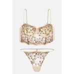 wonna lingerie güngören2714 Brodeli Bralet Külot Takım - 2714 - Ten