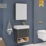 Wons Berlin 50 cm Antrasit Banyo Dolabı