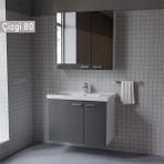 Wons Çizgi 80 cm Antrasit Gri Banyo Dolabı