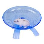 Wontee Hamster Uçan Tabak Sessiz Koşu Egzersiz Çarkı Gerbil Fare Kirpi Küçük Hayvanlar için (Mavi)