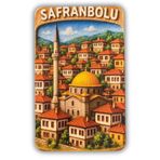 Woobizo Safranbolu ahşap tasarım buzdolabı magneti - Hediyelik Magnet