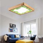 Wood Design World 60x60 Cm Ahşap Çerçeve Avize Led Aydınlatma - Günışığı - ışık rengi