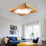 Wood Design World Ahşap Çerçeve Tavan LED Avize ( Yeni ) - beyaz