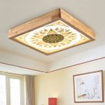 Wood Design World Ahşap Çerçeve Tavan LED Aydınlatma Avize - Beyaz - 1
