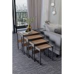 Wood House LARA 4'LÜ ZİGON SEHPA ÇAM