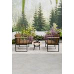 Wood House Retro 2'Li Bahçe Takımı (Kahve)