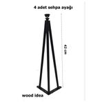 wood idea 4 Adet...vidalı 42 Cm Yükseklik Ayarlı...firkete ,kütük Ve Sehpa Demir Ayak