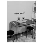 wood idea 50x85 Cm Firkete Ayaklı Mermer Desen Mutfak Masası,yemek Masası..balkon Masası