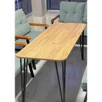 Wood Idea 60×110 Metal Ayaklı Masa Mutfak Masası Çalışma Masası B Çam