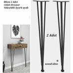 Wood İdea 88 cm 2 Adet Yükseklik Ayarlı Metal Dresuar Ayağı