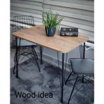Wood Idea Metal Ayaklı 60X90 Mutfak Masası Balkon Masası Çalışma Masası - 60 x 90 - Atlantik Çam