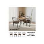 wood idea Yemek Masası Mutfak Masası ,balkon masası 60x110 atlantik çam