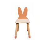 Wood & Joy Doğal Ahşap Renkli Çocuk Sandalye Tavşan