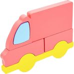 Wood & Joy Wood&joy Uç Boyutlu Puzzle ve Denge Oyunu - Açık Pembe