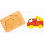 Wood & Joy Wood&joy Uç Boyutlu Puzzle ve Denge Oyunu - Kırmızı
