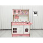 Wood Kids Büyük Ahşap Oyuncak Mutfak Seti - 3 mm - Pembe