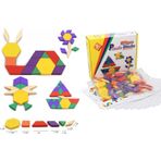 Wood Kids Tangram Zeka Geliştirici Ahşap Bloklar (125 Adet)