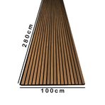 wood life Mdf Ahşap Akustik Duvar Paneli 100x280 Cm ( Teak )