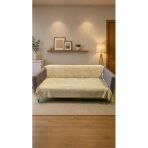 Wood Pelüş Kaymaz Tabanlı Koltuk Örtüsü 170X215 Cm Bej
