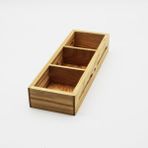 Wood Provence Ahşap 3 Bölmeli Kurabiye Çay Ve Çerez Sunum Kutusu Kestane Ağacı 30 Cm