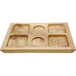 Wood Provence Ahşap 6 Gözlü Kahvaltılık Ve Çerez Tabağı Zeytin Ağacı 35 Cm