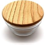 Wood Provence Ahşap Kapaklı Cam Kase Saklama Kabı - Zeytin Ağacı