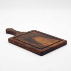 Wood Provence Ahşap Saplı Dikdörtgen Kesme Doğrama ve Sunum Tahtası - Ceviz Ağacı - 32 cm