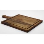 Wood Provence Ahşap Saplı Dikdörtgen Kesme Doğrama ve Sunum Tahtası - Ceviz Ağacı - 40 cm - 40 x 26 cm