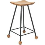 Wood Stone Art Tabure Bar Taburesi Kavisli Kare Oturma Yeri Bar Taburesi Ahşap Demir Ayaklı Ahşap Topuzlu Modern Rahat Woodstoneart - Siyah - 65 CM
