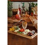 Wood Totally Geniş Masif Ahşap Çerezlik/Atıştırmalık/Kahvaltı/Meze Tabağı - 5 Gözlü - 1 Adet