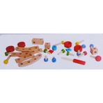 Wood Toys Ahşap Sök Tak Araba Formula Yarış Renkli Puzzle Oyuncak