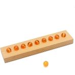 WOOD10PEARLS Tarzı Montessori Materyalleri Matematik Oyuncaklar Turuncu Altın Plastik Inciler Renkli Boncuklar Merdiven Altın Boncuklar Dijital Numara Okul Öncesi (Yurt Dışından)