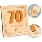 WOODAMORE Kadın Erkek için 70. Doğum Günü Kartı - Kadın Erkek için 70. Doğum Günü Hediyeleri, Anne Baba 70 Doğum Günü Kartı, Erkek 70. Doğum Günü Hediyesi Fikirleri, 70 Yaşındaki Kadınlar İçin En İyi