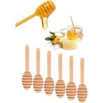 WoodBay Ahşap El Yapımı Doğal Mini Bal Kaşığı 6\'lı 6.5 cm Ahşap Daldız Magnet Için Mini Bal Kaşığı (Yekpare)