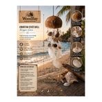 WoodBay El Yapımı Hindistan Cevizi Shell Rüzgar Çanı 50 cm Doğal Coconut Deniz Kabuklu Balkon Bahçe Duvar Dekoru