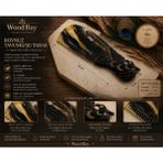 WoodBay El Yapımı Manda Boynuzu Tavuskuşu Tarak 18 cm Doğal Boynuz Saç ve Sakal Tarağı