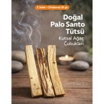 WoodBay Tütsü Doğal Kutsal Ağaç Çubuk 3 Adet Ortalama 35 gr | Doğal Ortam Temizleyici | Palo Santo