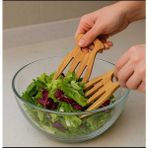 WoodBay Zeytin Ağacı Salata Eli 2’li Set – Doğal Ahşap Salata Karıştırıcı – El Yapımı Servis Maşası 15X9 - 2 Adet