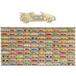 Woodbu Hobi Araba Rafı 100 Araçlık Kişiye Özel Isimli (Hotwheels Matchbox)