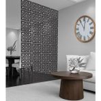 Wooddoom Antik Geomatrik Lazer Kesim Paravan, Ahşap Seperatör, Panel Levha Seti Ahşap Oda Bölücü Desen - 40x40 - Ahşap - Siyah