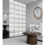 Wooddoom Çiçek Lazer Kesim Paravan, Ahşap Seperatör, Panel Levha Seti Dekorasyon Ahşap Oda Bölücü Desen - 40x40 - Ahşap - Beyaz