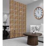 Wooddoom Çiçek Modelli Lazer Kesim Paravan, Ahşap Seperatör, Panel Levha Seti Ahşap Oda Bölücü Desen - 40x40 - Ahşap Kemençe