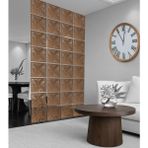 Wooddoom Çiçek Modelli Lazer Kesim Paravan, Ahşap Seperatör, Panel Levha Seti Ahşap Oda Bölücü Desen - 40x40