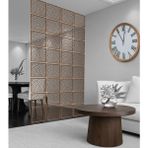 Wooddoom Çizgiler Lazer Kesim Paravan, Ahşap Seperatör, Panel Levha Seti Dekorasyon Ahşap Oda Bölücü Desen - 40x40