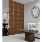 Wooddoom Çizgiler Üstte Lazer Kesim Paravan, Ahşap Seperatör, Panel Levha Seti Dekorasyon Oda Bölücü Desen - 40x40 - Ahşap - Ceviz
